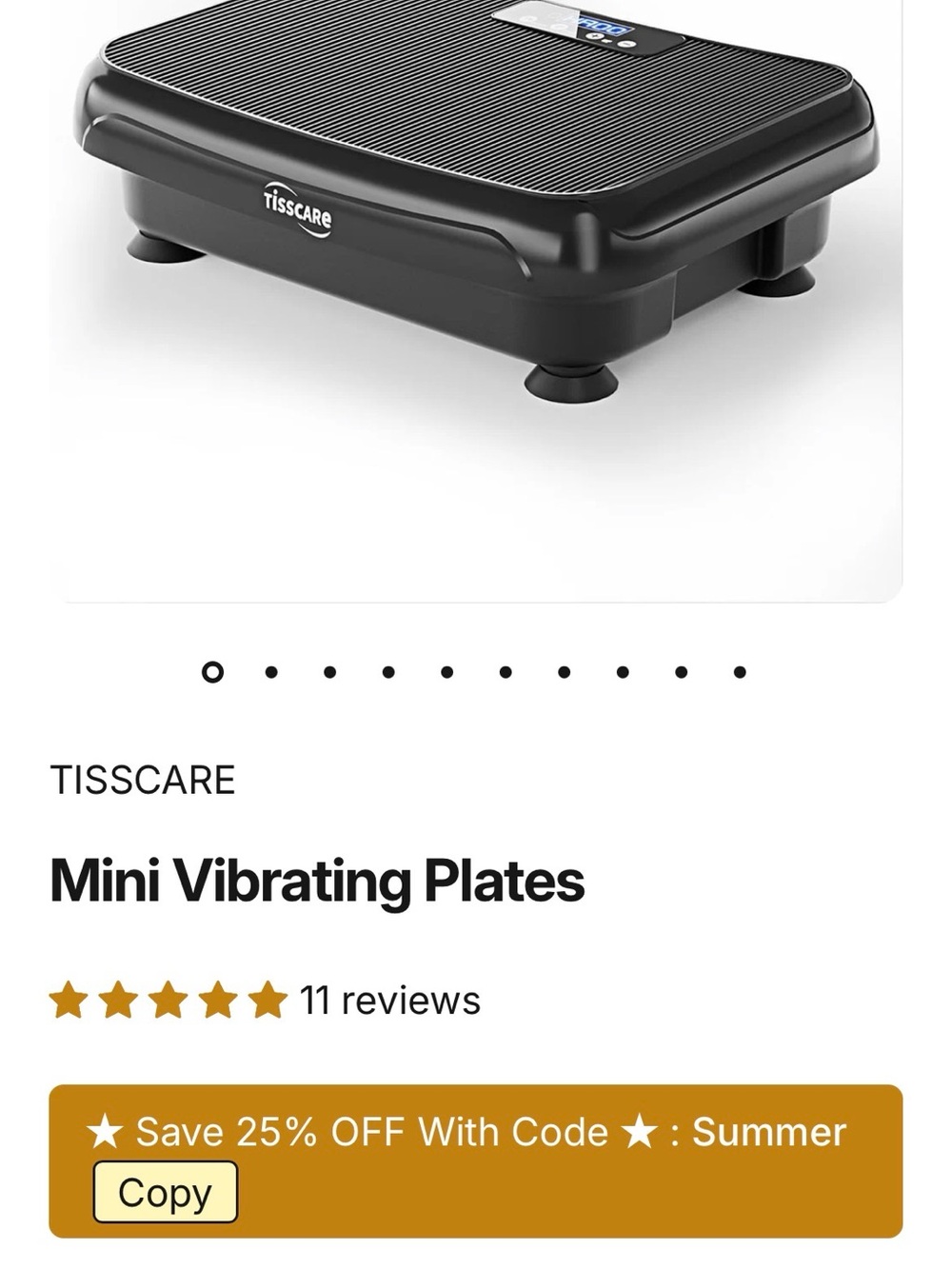 Black Mini Vibrating Plate - Compact Vibration Platform